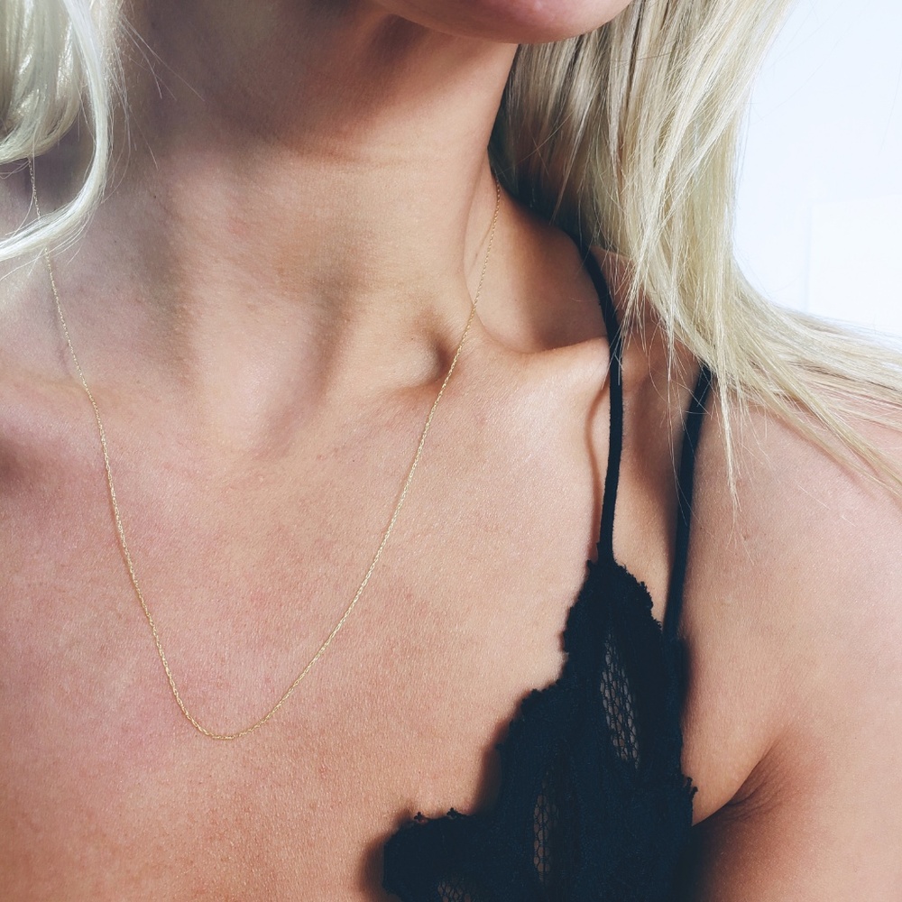 SOLD Midas Chain 10K Gold 20" Rope Dainty Necklace - Picture 2 of 8